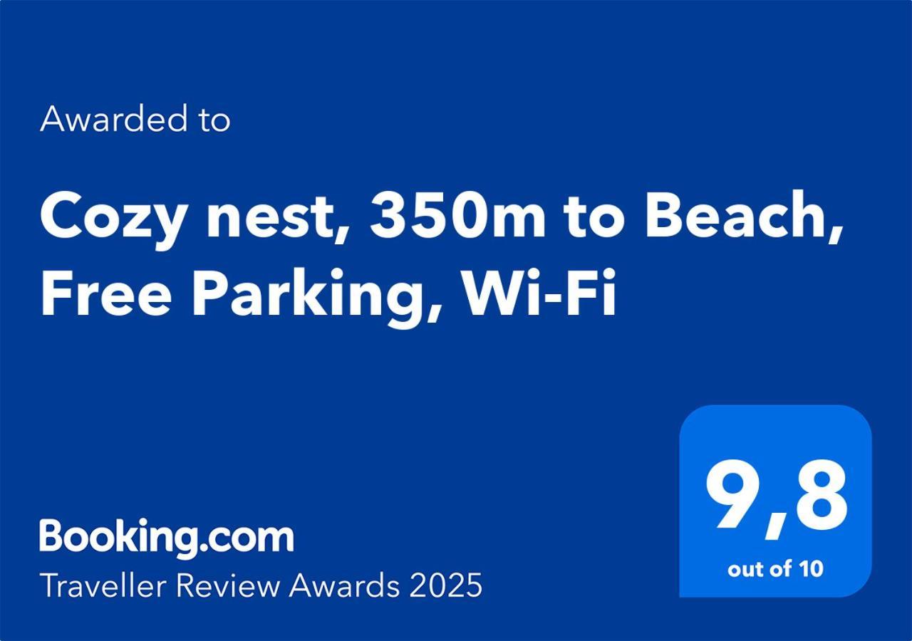 Cozy Nest, 350M To Beach, Free Parking, Wi-Fi Kotor Dış mekan fotoğraf